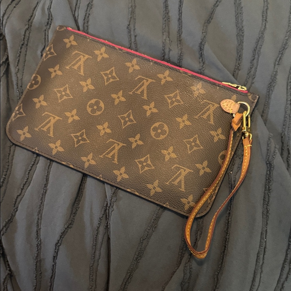 Louis Vuitton Brown and Tan Monogram Clutch
